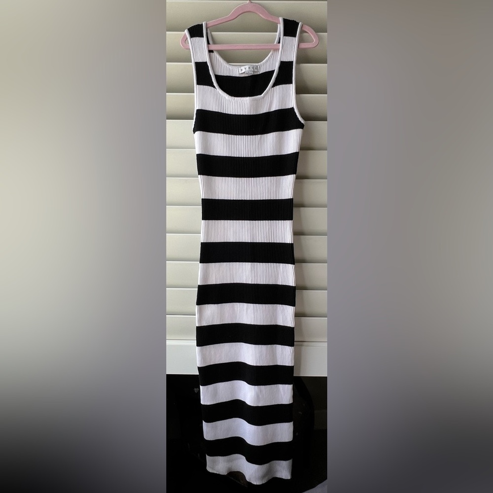 HYFVE - NWOT - Black and White Striped Maxi Dress - Large